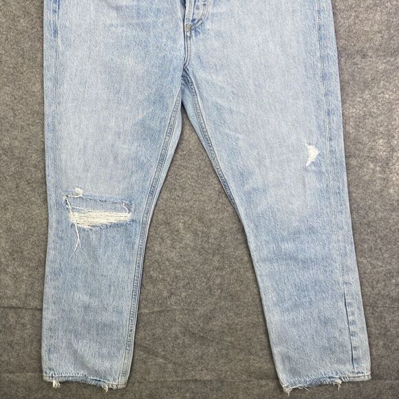 AGOLDE Riley High Rise Straight Crop Jeans Size 28 Light Wash a066b-983 - Picture 3 of 13